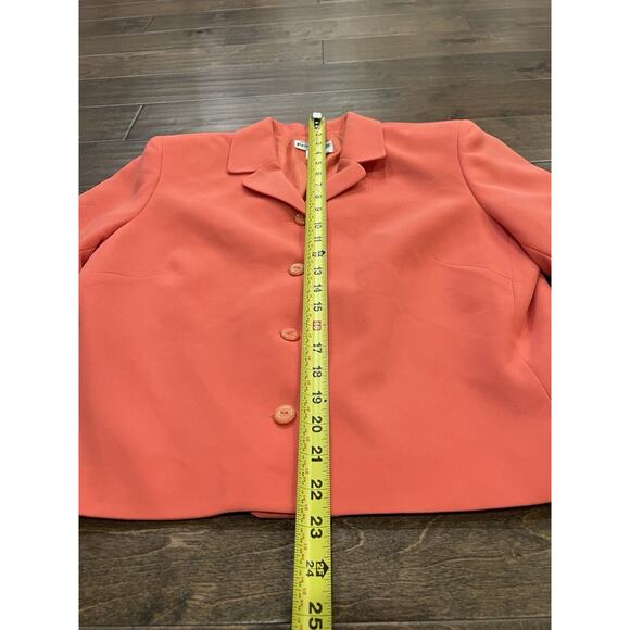 Pendleton Womens Peach Orange Shoulder Pads Button Up Blazers Size 10 Made USA - Picture 8 of 9